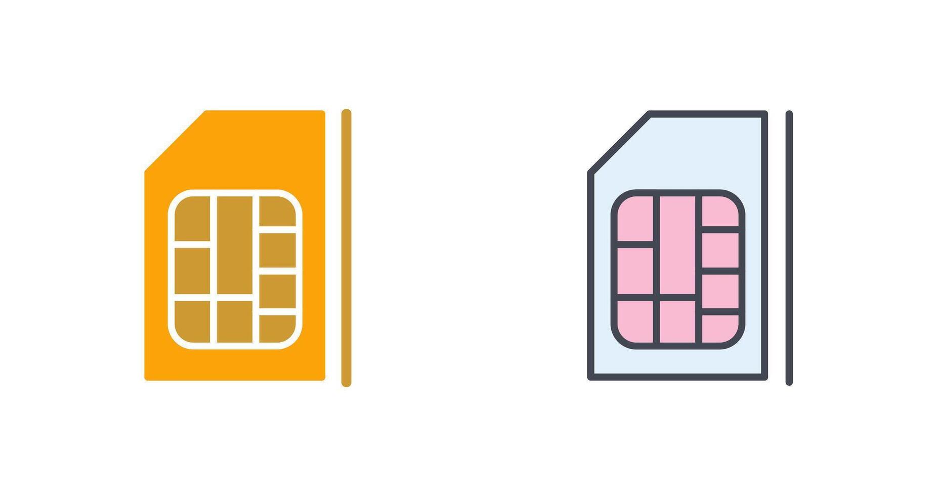 SIM card Icon Design vector