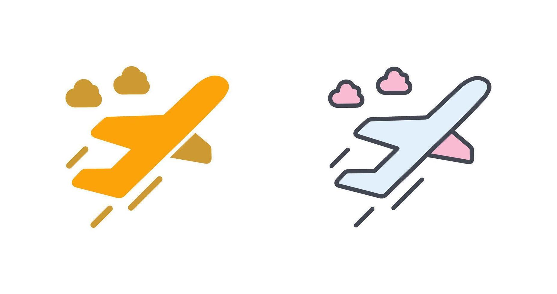 Flight Takeoff Icon Design vector