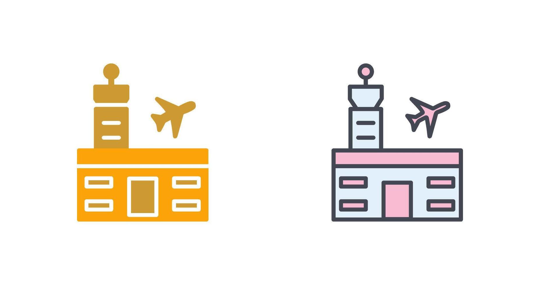 Airport Building Icon Design vector