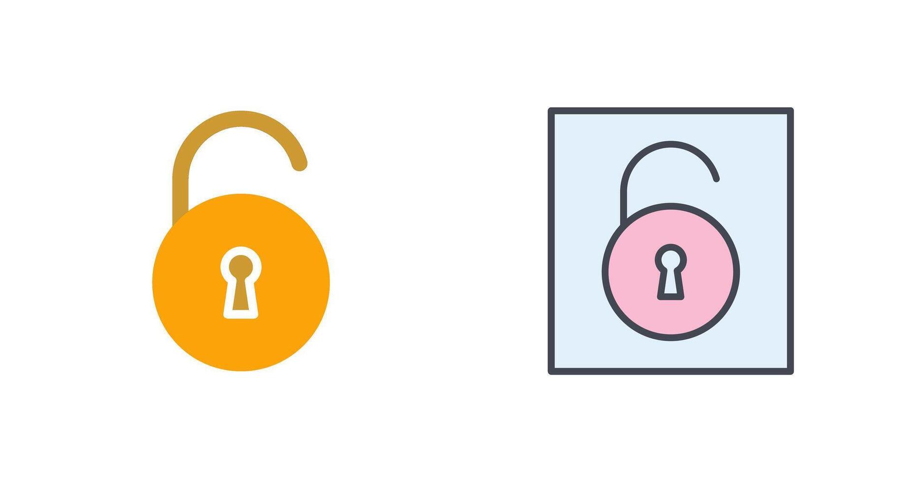 Open Lock Icon Design vector