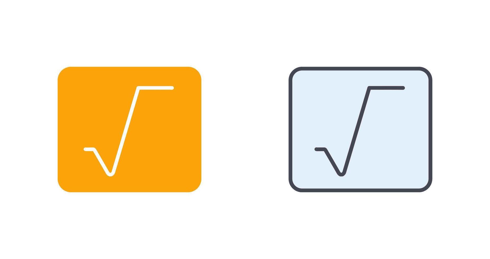 Square Root Icon Design vector