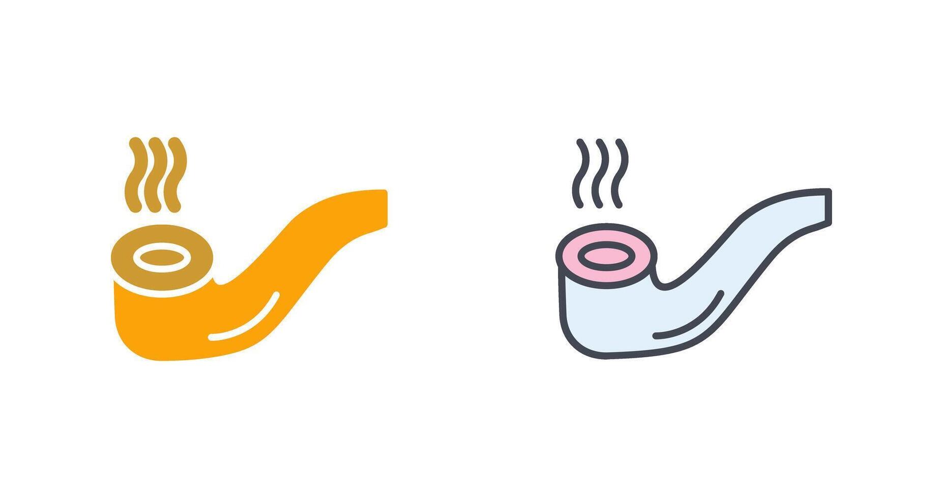 Cigar Pipe Icon Design vector