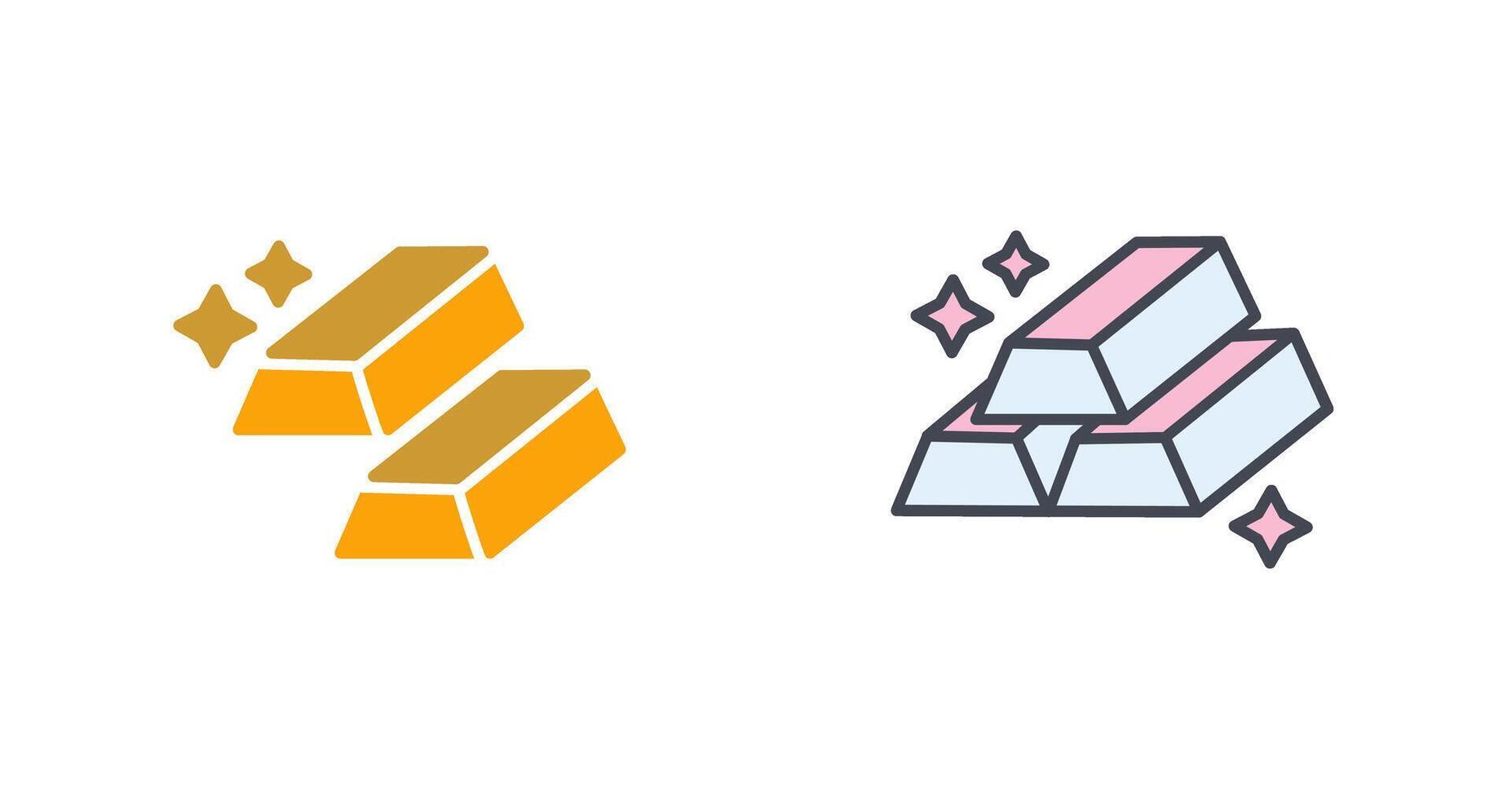 Gold Bars Icon Design vector