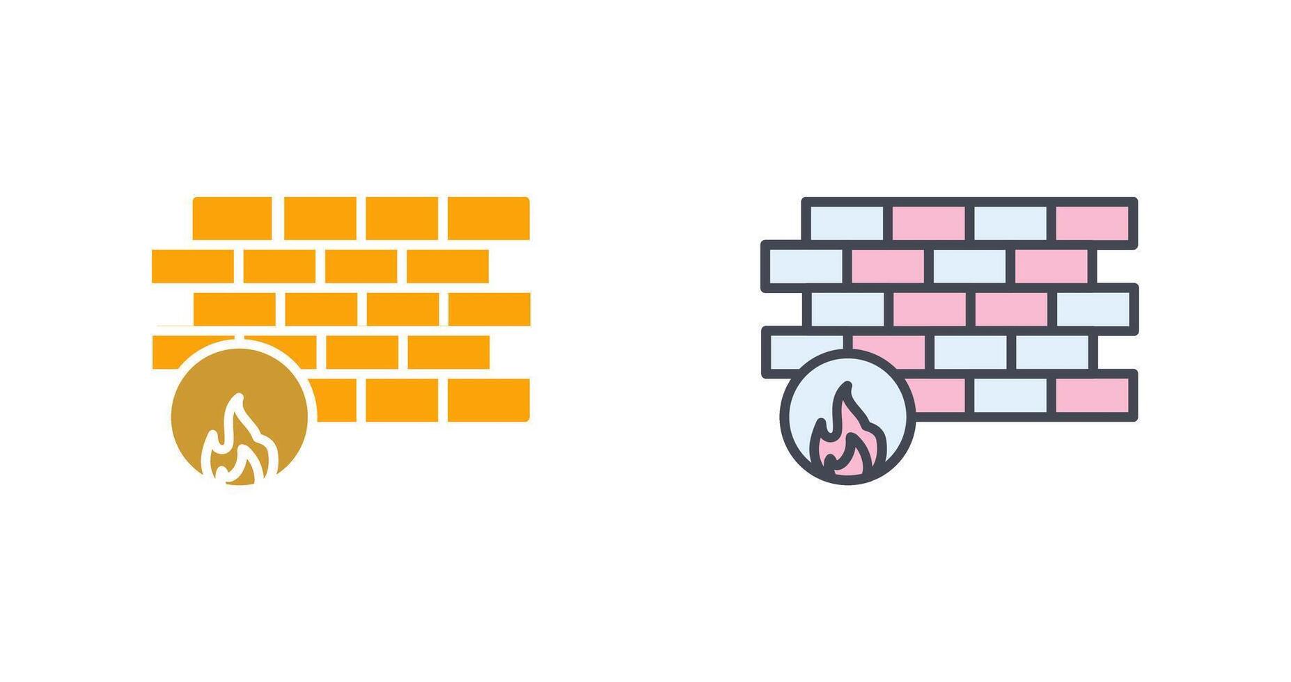 Firewall Icon Design vector