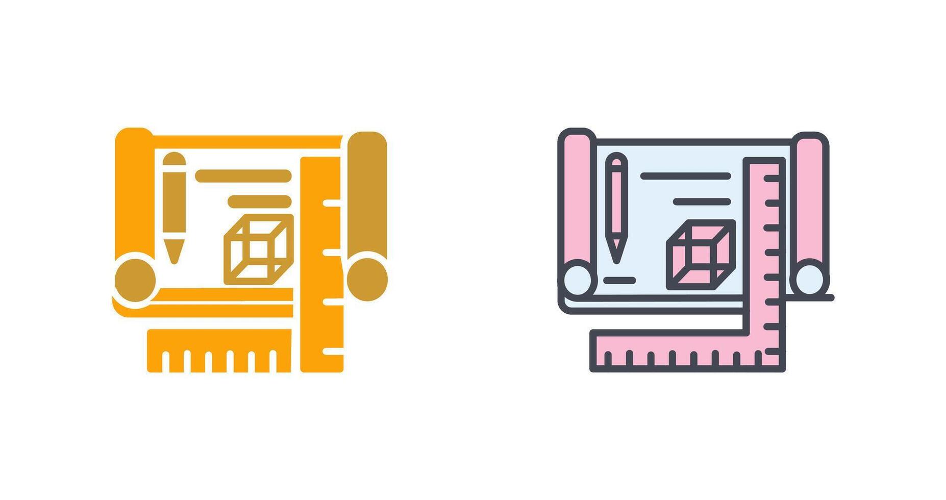 Blueprints Icon Design vector
