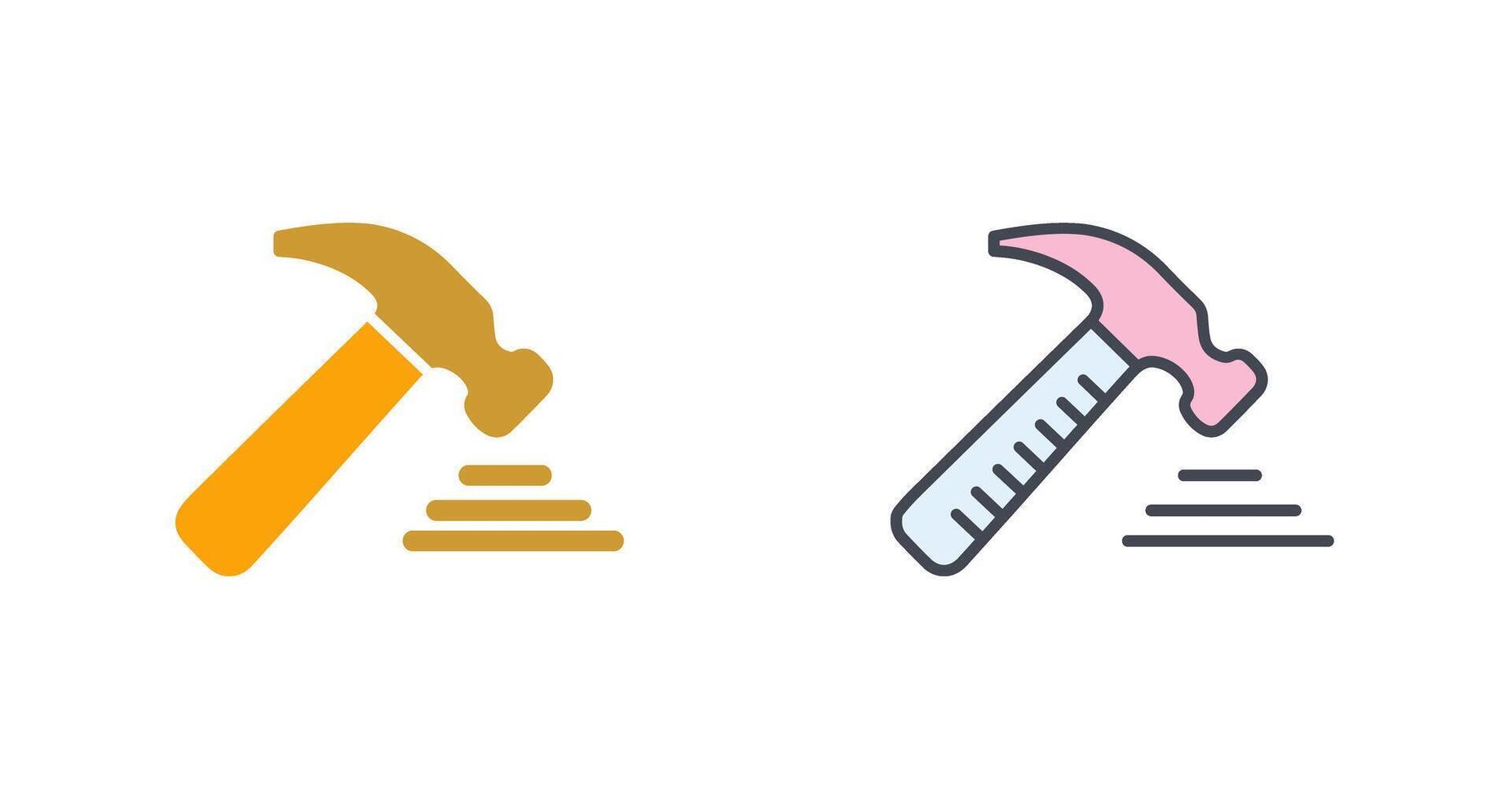 Hammer Tool Icon Design vector