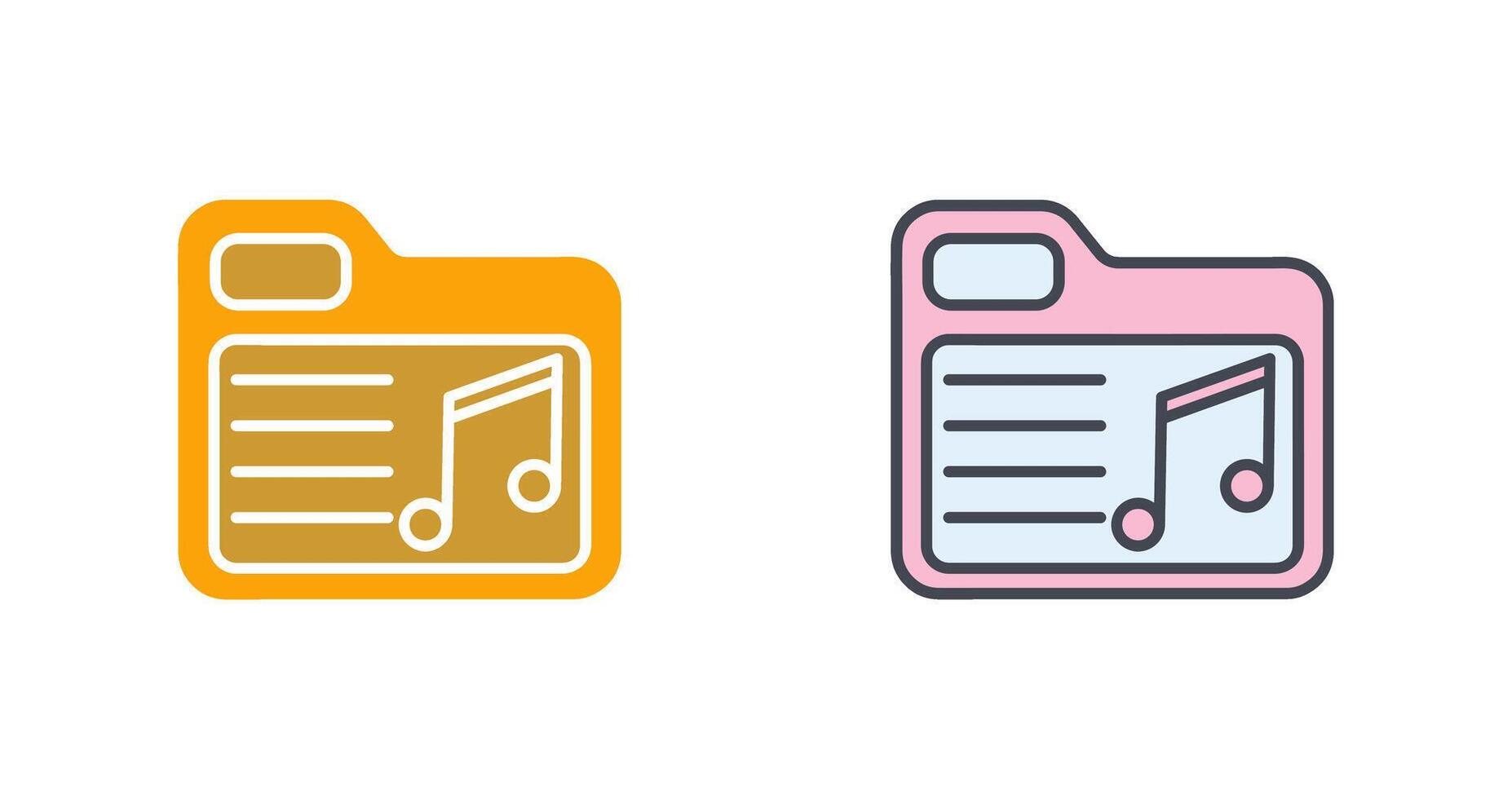 Music Folder Icon Design vector