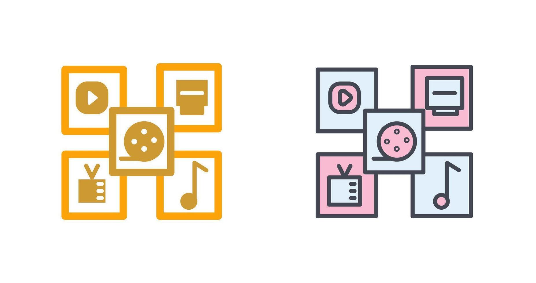 Multimedia Icon Design vector