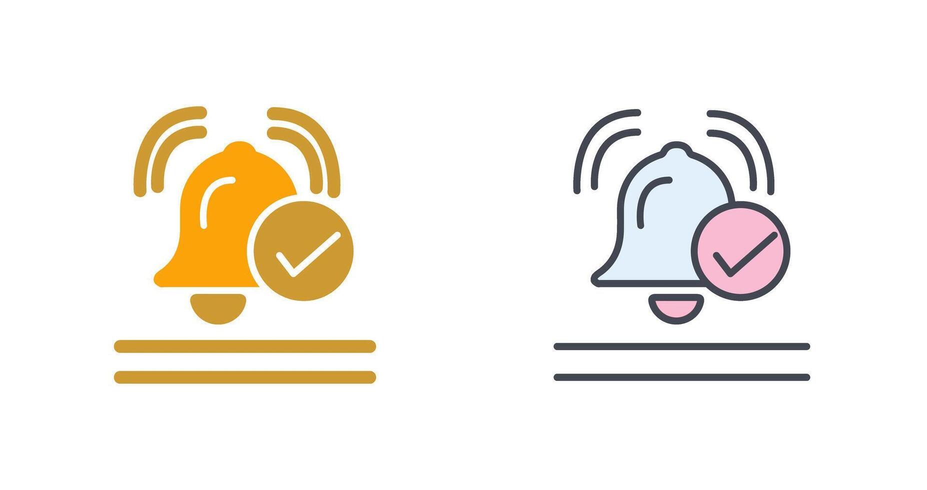 Approve Bell Icon Design vector