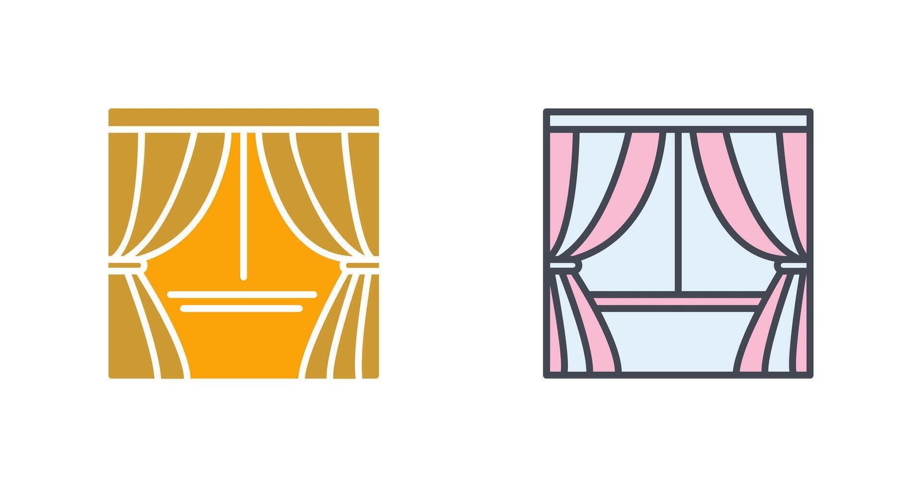 Curtains Icon Design vector