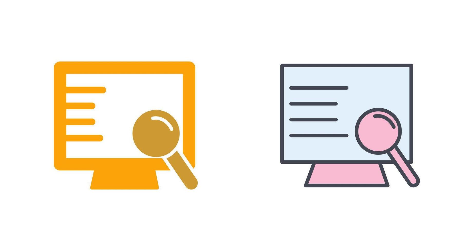 Computer Search Icon Design vector