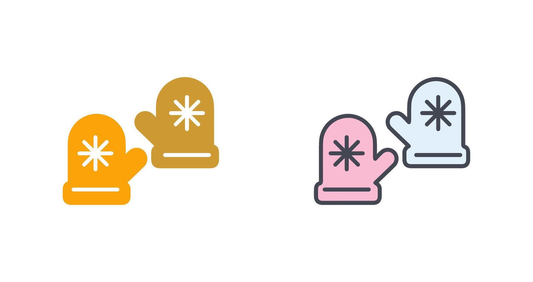 Winter Gloves Icon Design vector