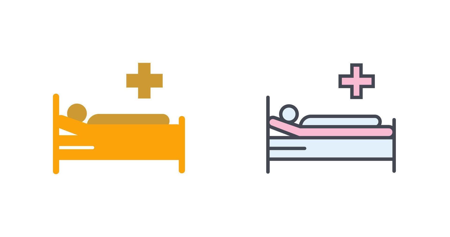 Patient Bed Icon Design vector
