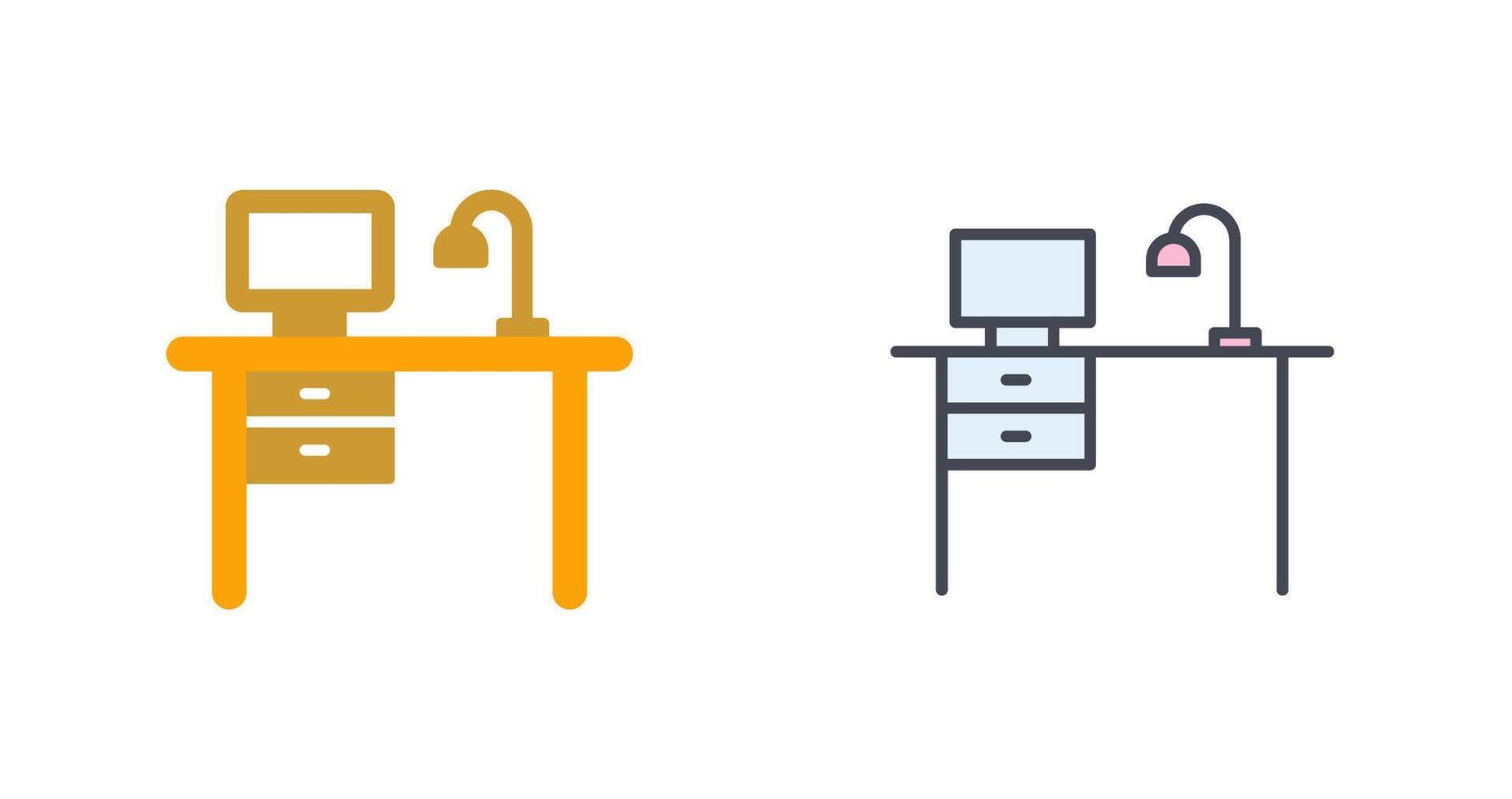 Working Desk Icon Design vector
