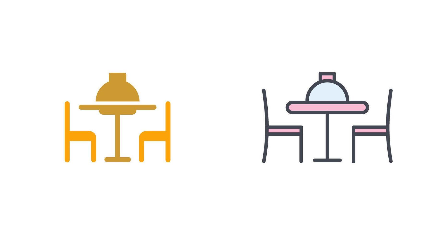 Dinner Table II Icon Design vector