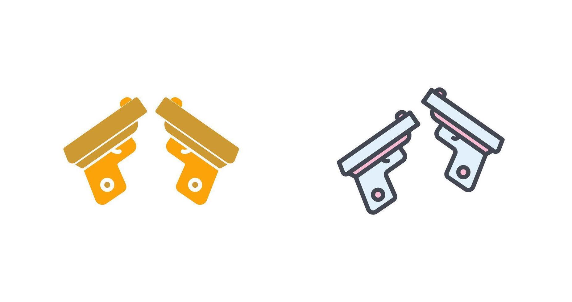 dos pistolas icono diseño vector