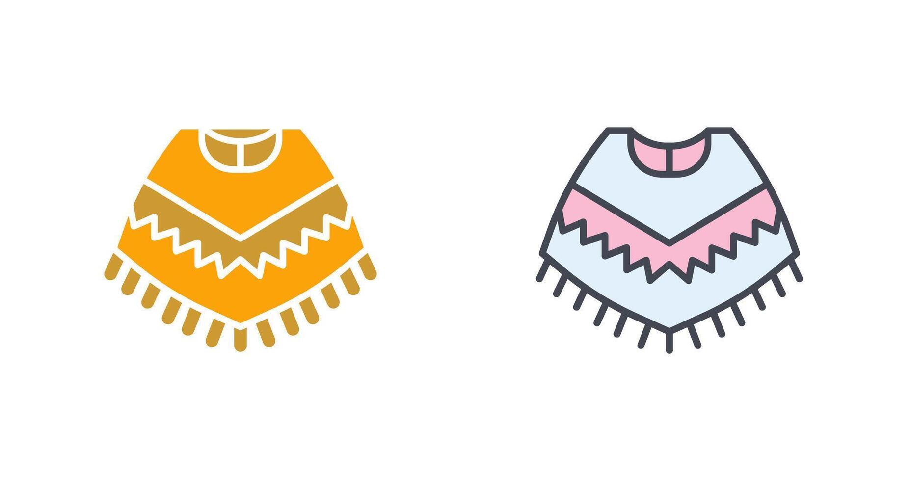 Poncho Icon Design vector
