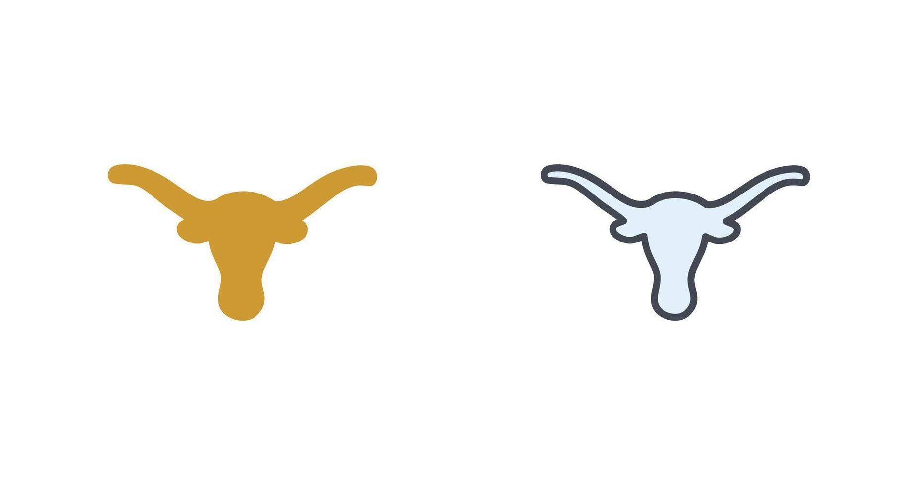 Bull Horns Icon Design vector