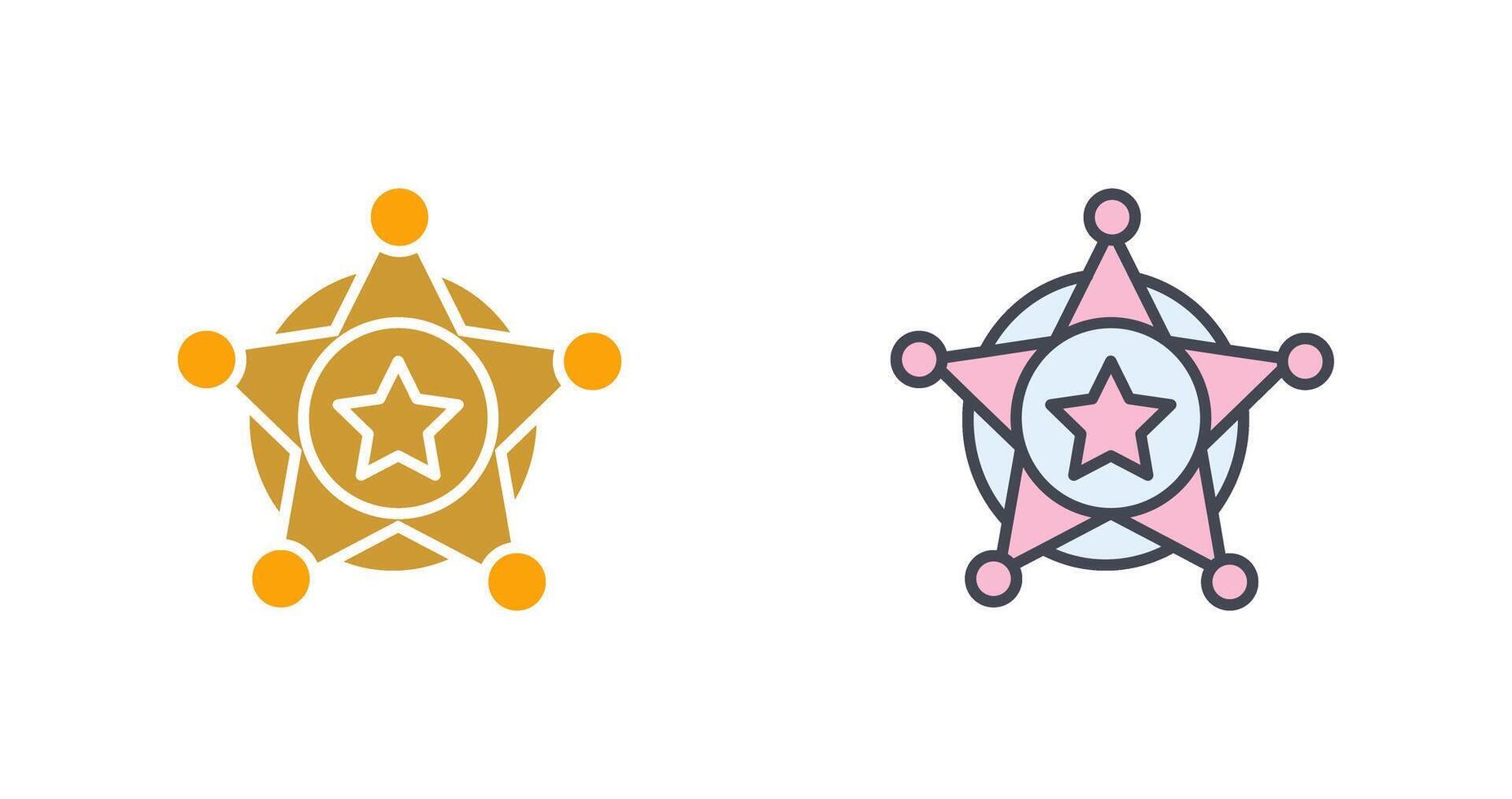 Sheriff Badge Icon Design vector
