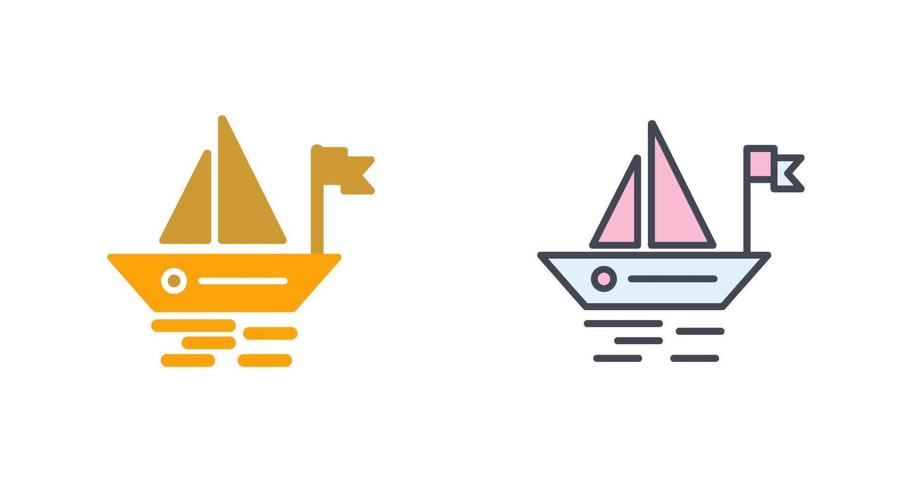 pequeño barco icono diseño vector