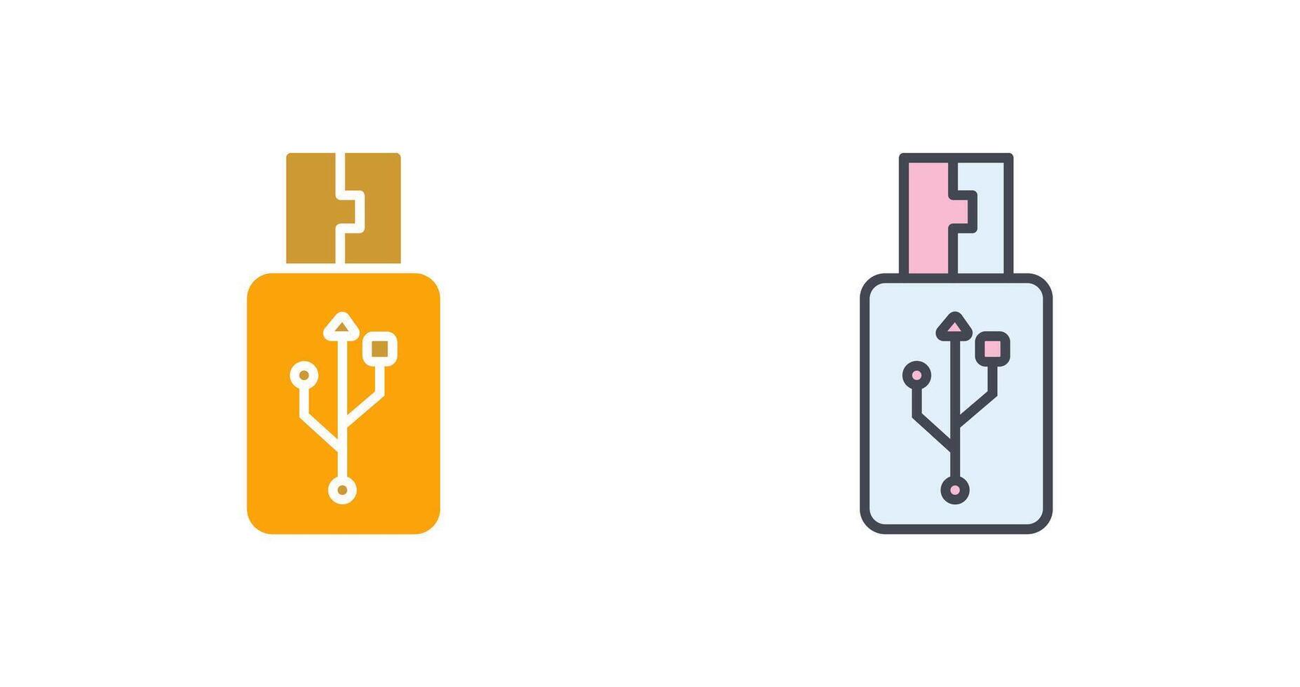 USB Icon Design vector