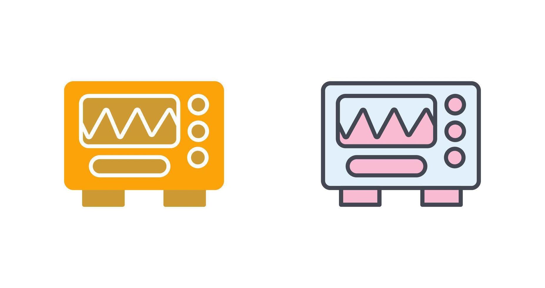 Oscilloscope Icon Design vector