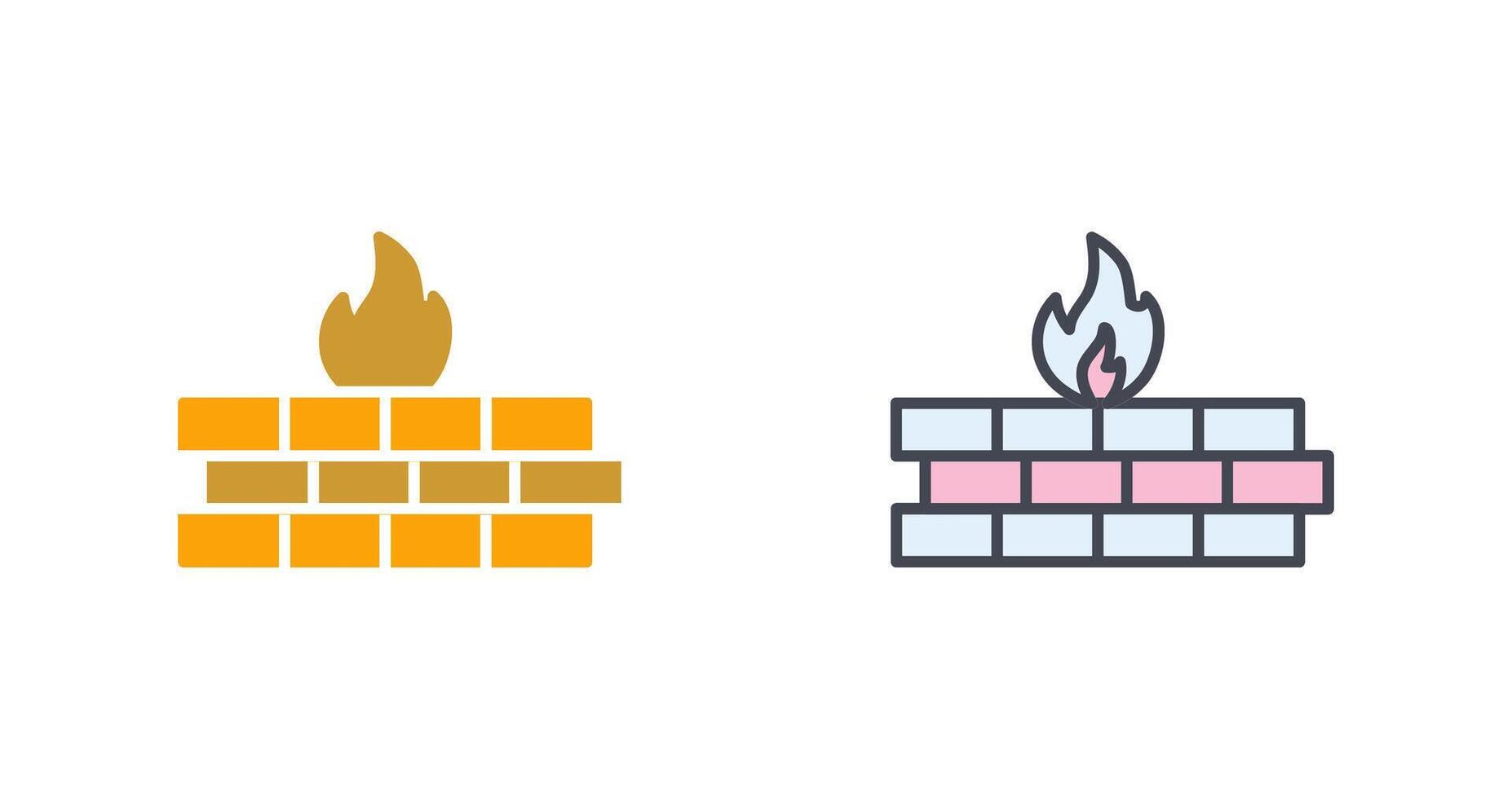 Firewall Icon Design vector