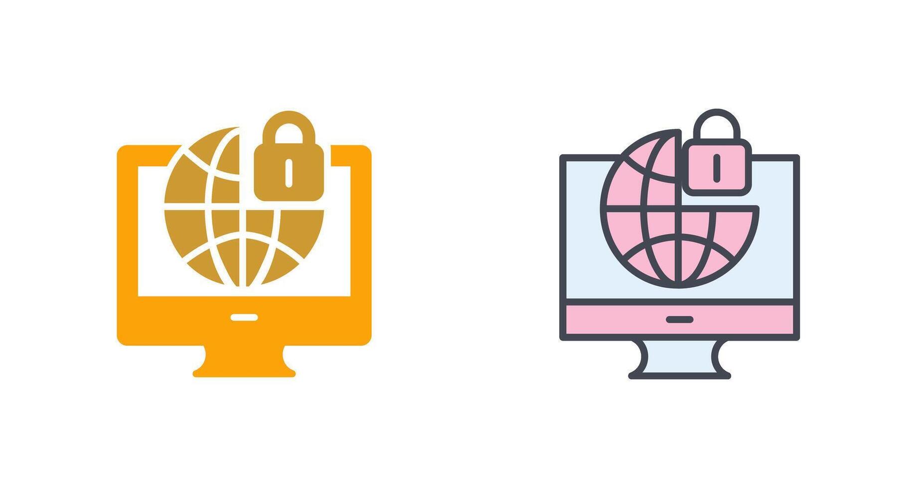 Internet Security Icon Design vector