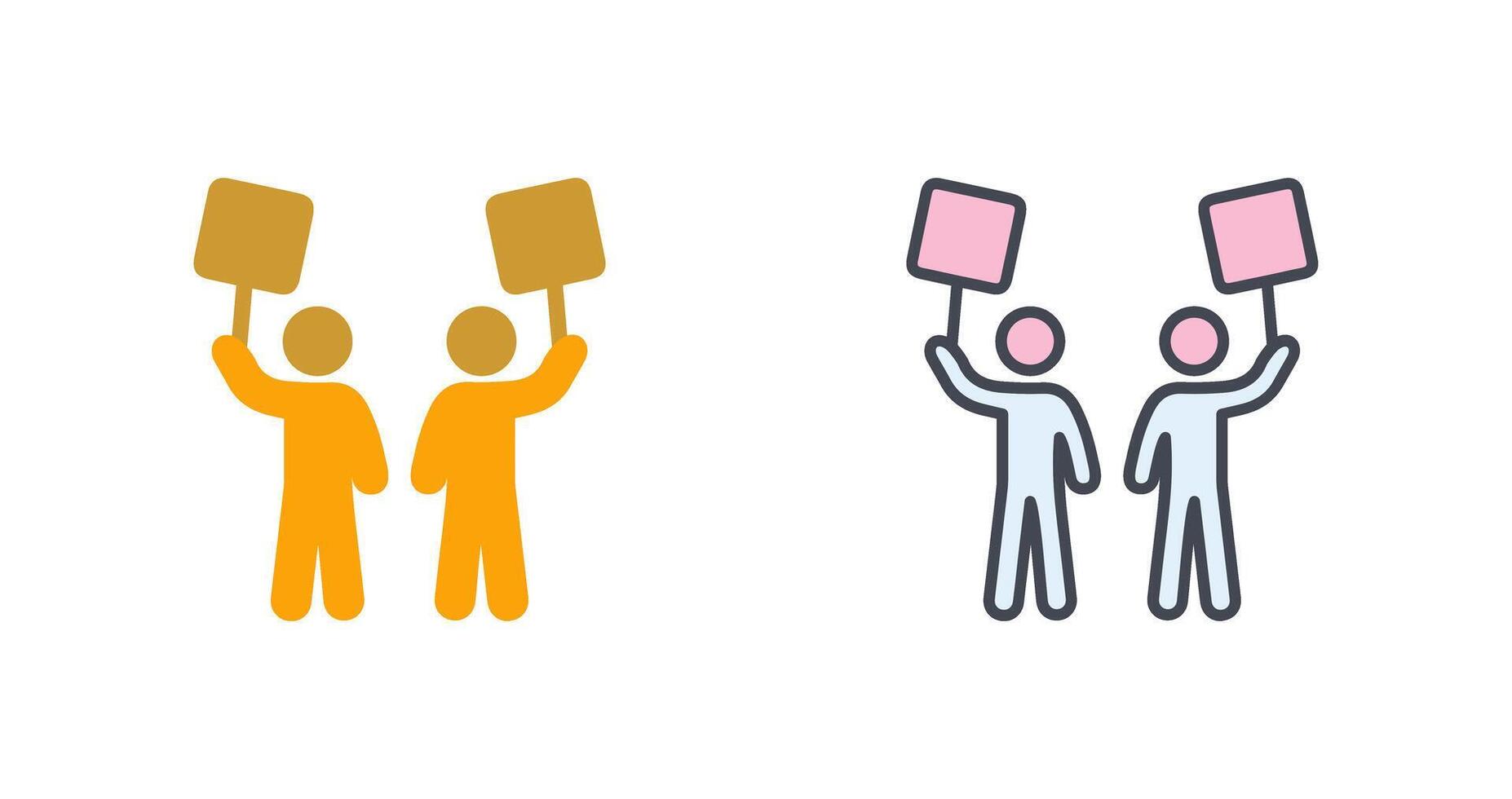 Demonstrator Icon Design vector