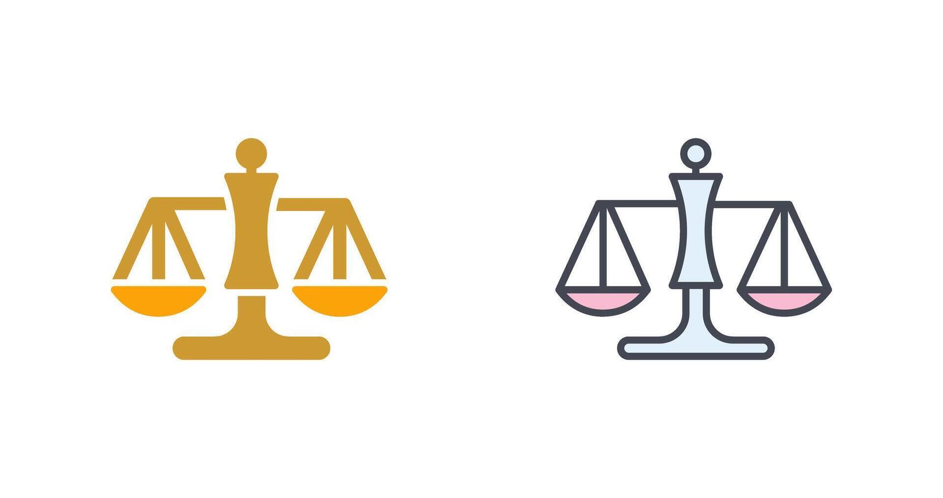 Justice Scale Icon Design vector