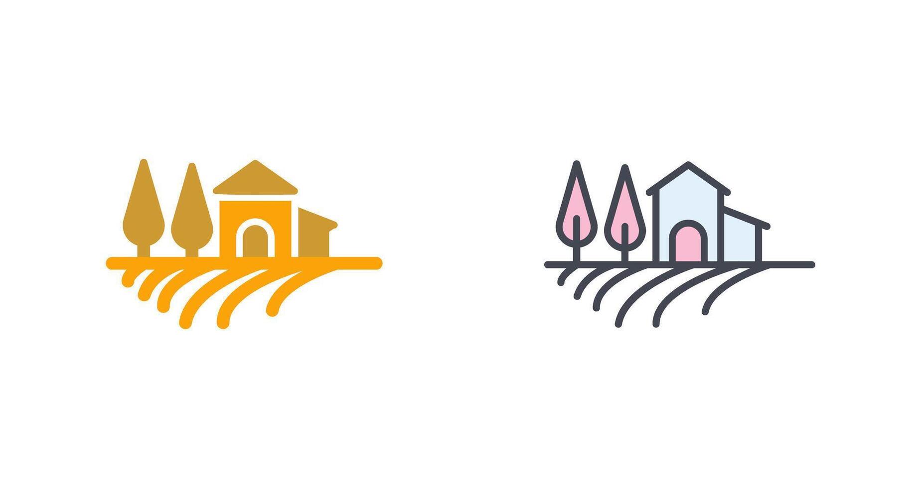 Farm House Icon Design vector