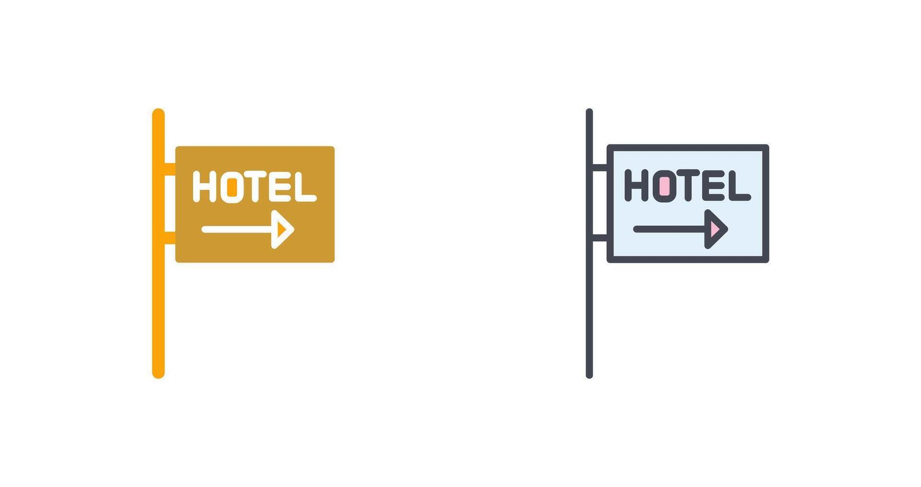 hotel firmar icono diseño vector