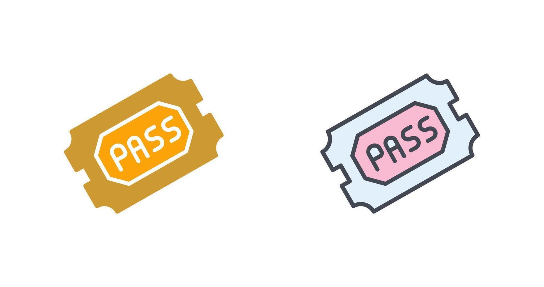Passes Icon Design vector