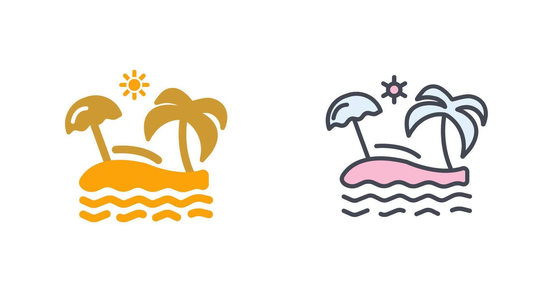 Beach Icon Design vector