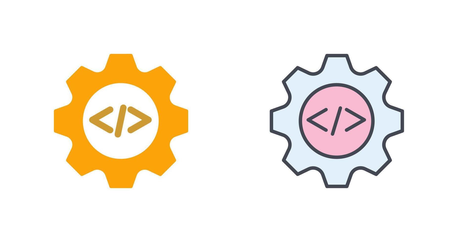 Coding Gear Icon Design vector