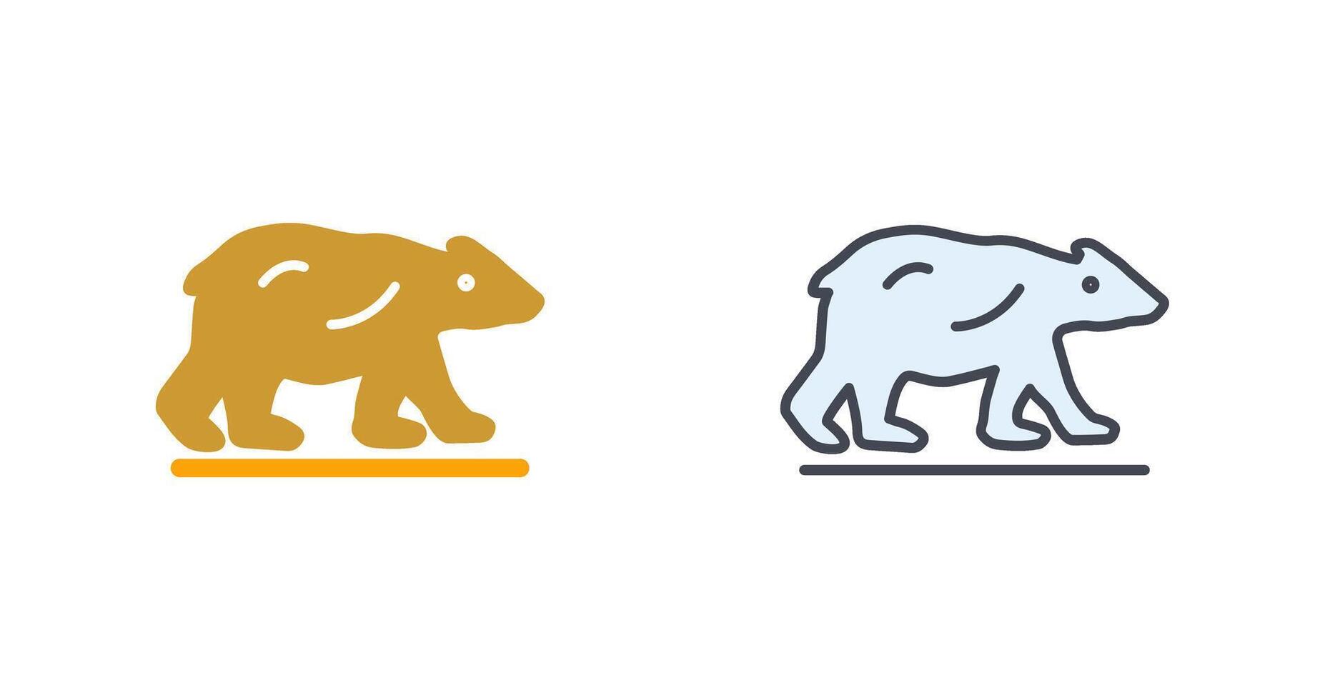 Polar Bear Icon Design vector