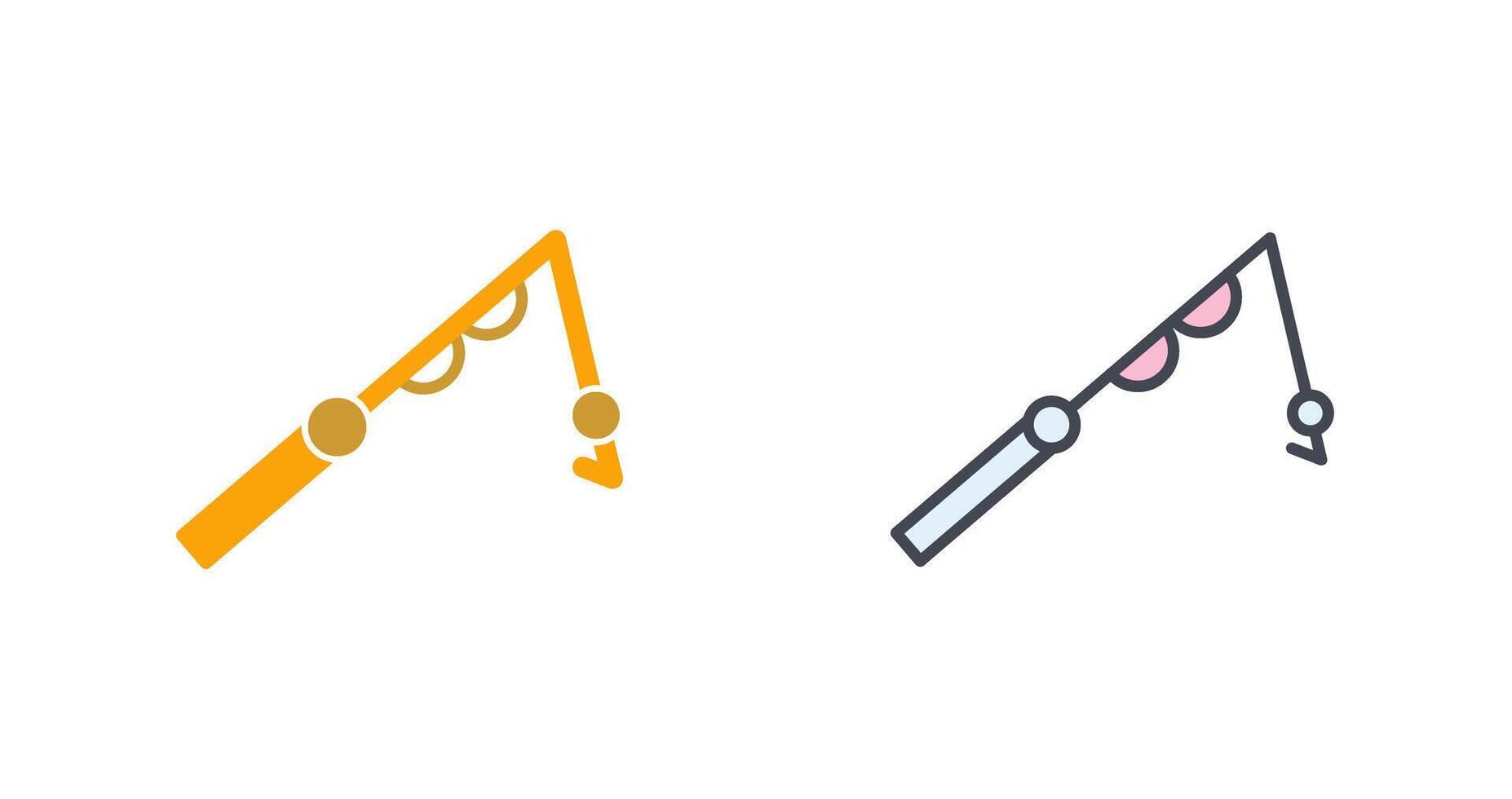 Fishing Pole Icon Design vector