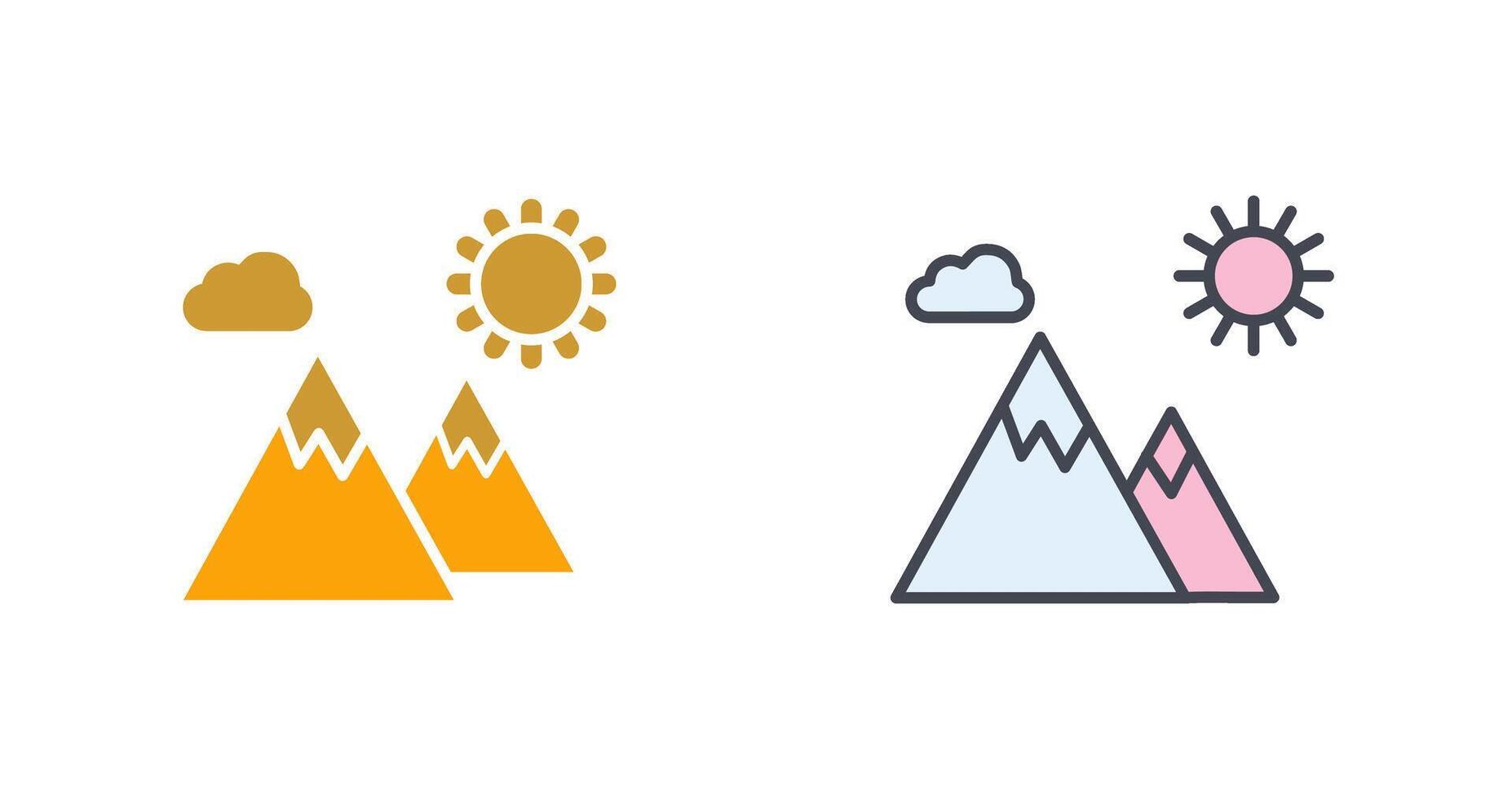 Mountain Icon Design vector