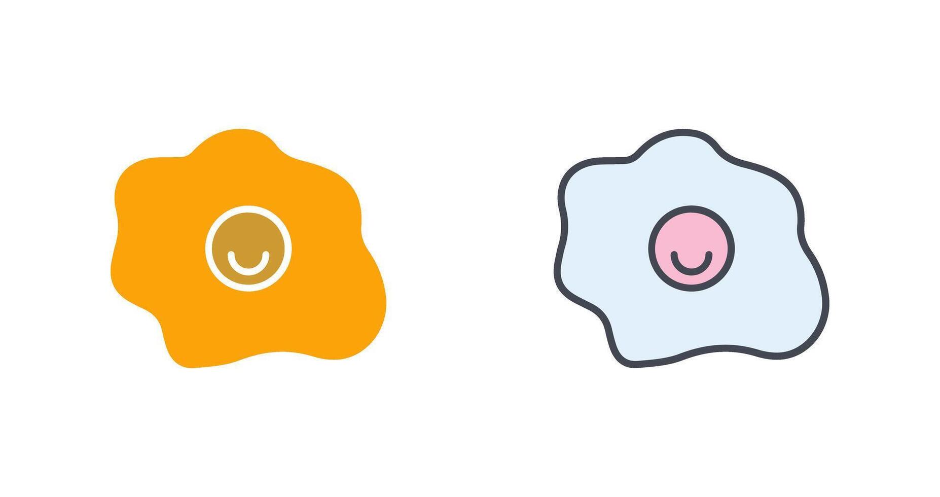 Fried Egg Icon Design vector