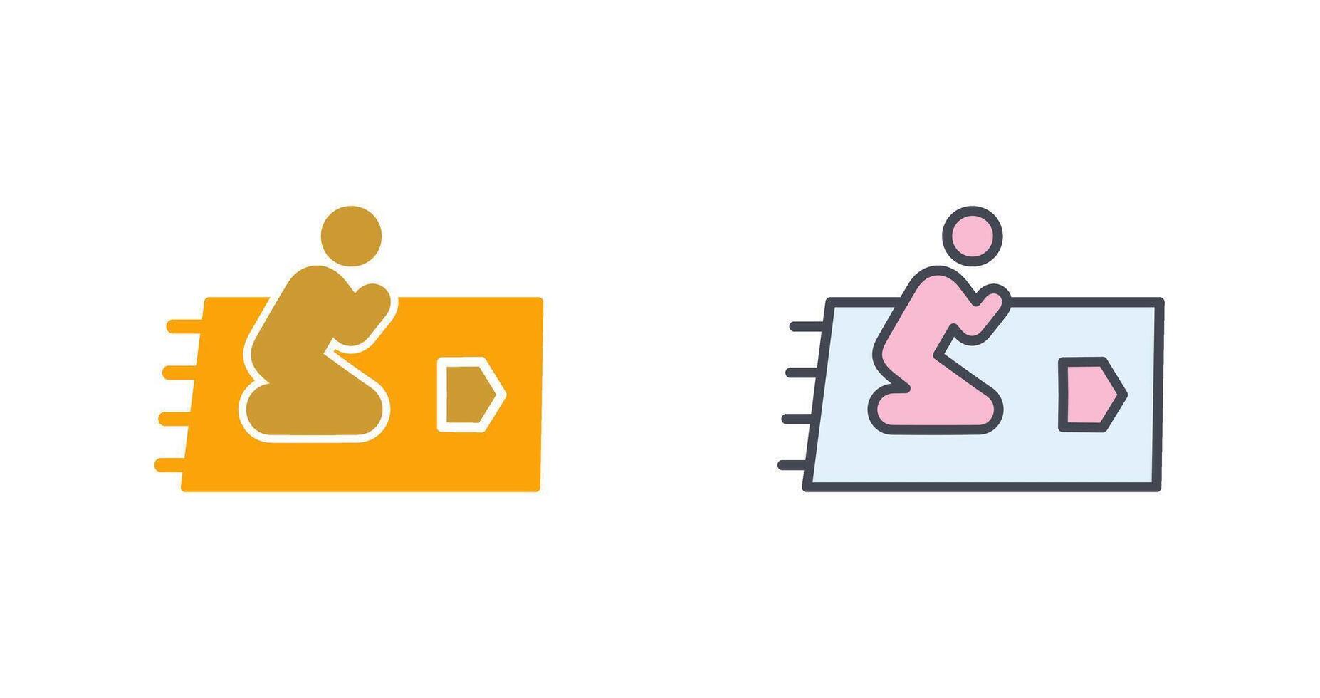 Praying Icon Design vector