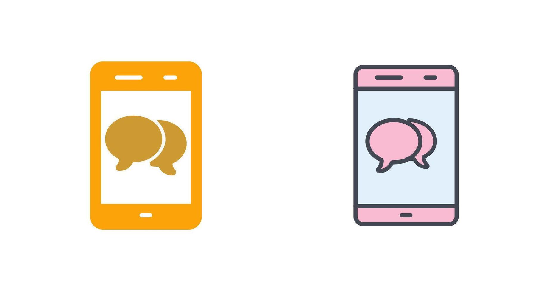 Double Message Bubble Icon Design vector