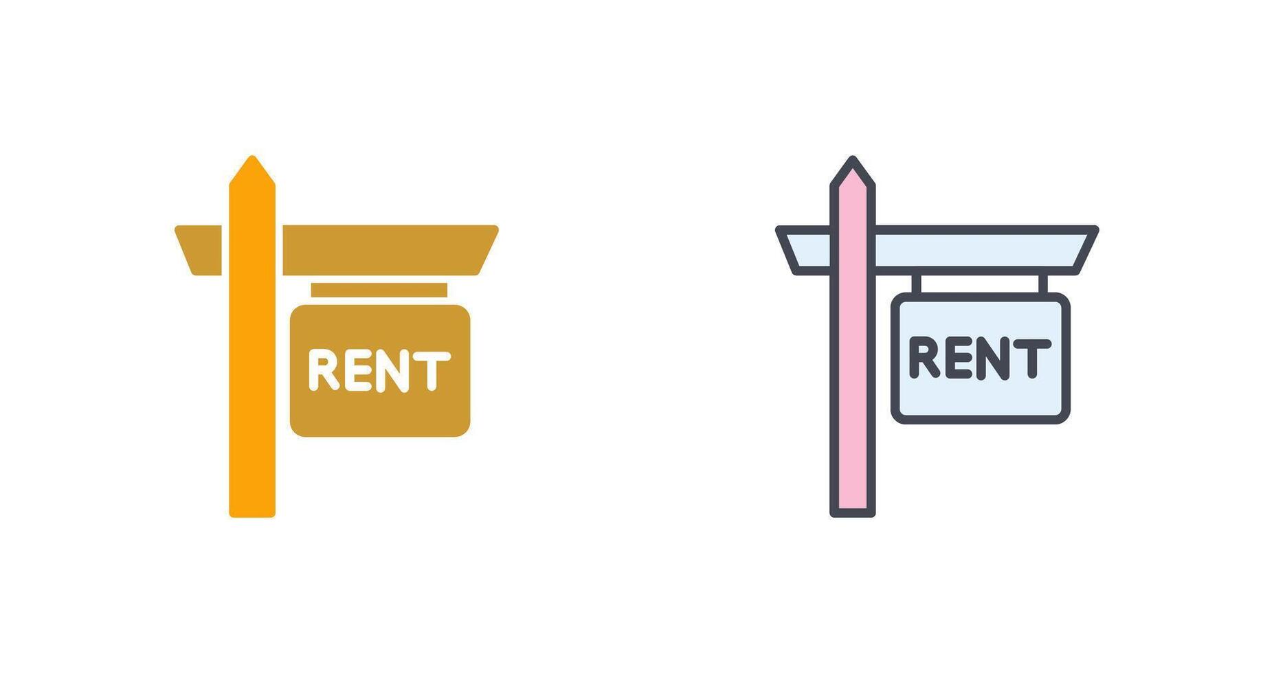 Rent Icon Design vector