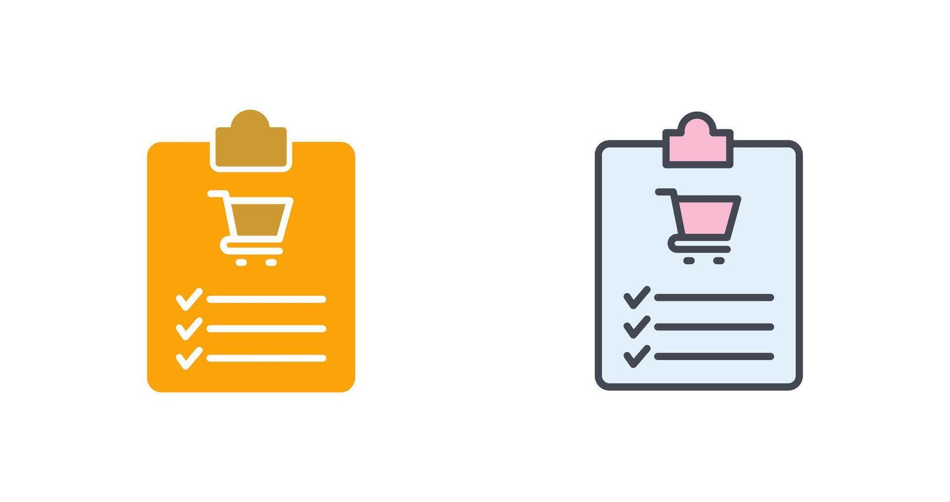 Shopping List Icon Design vector