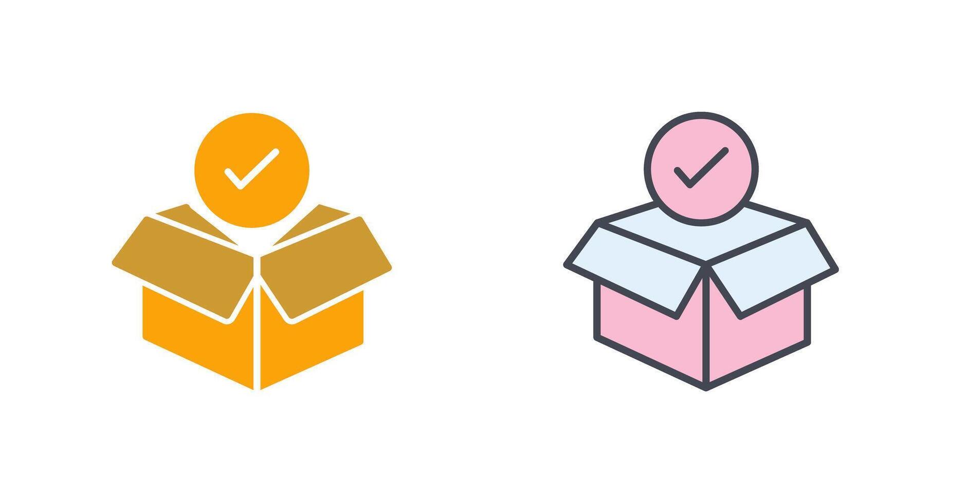Package Receiving Icon Design vector