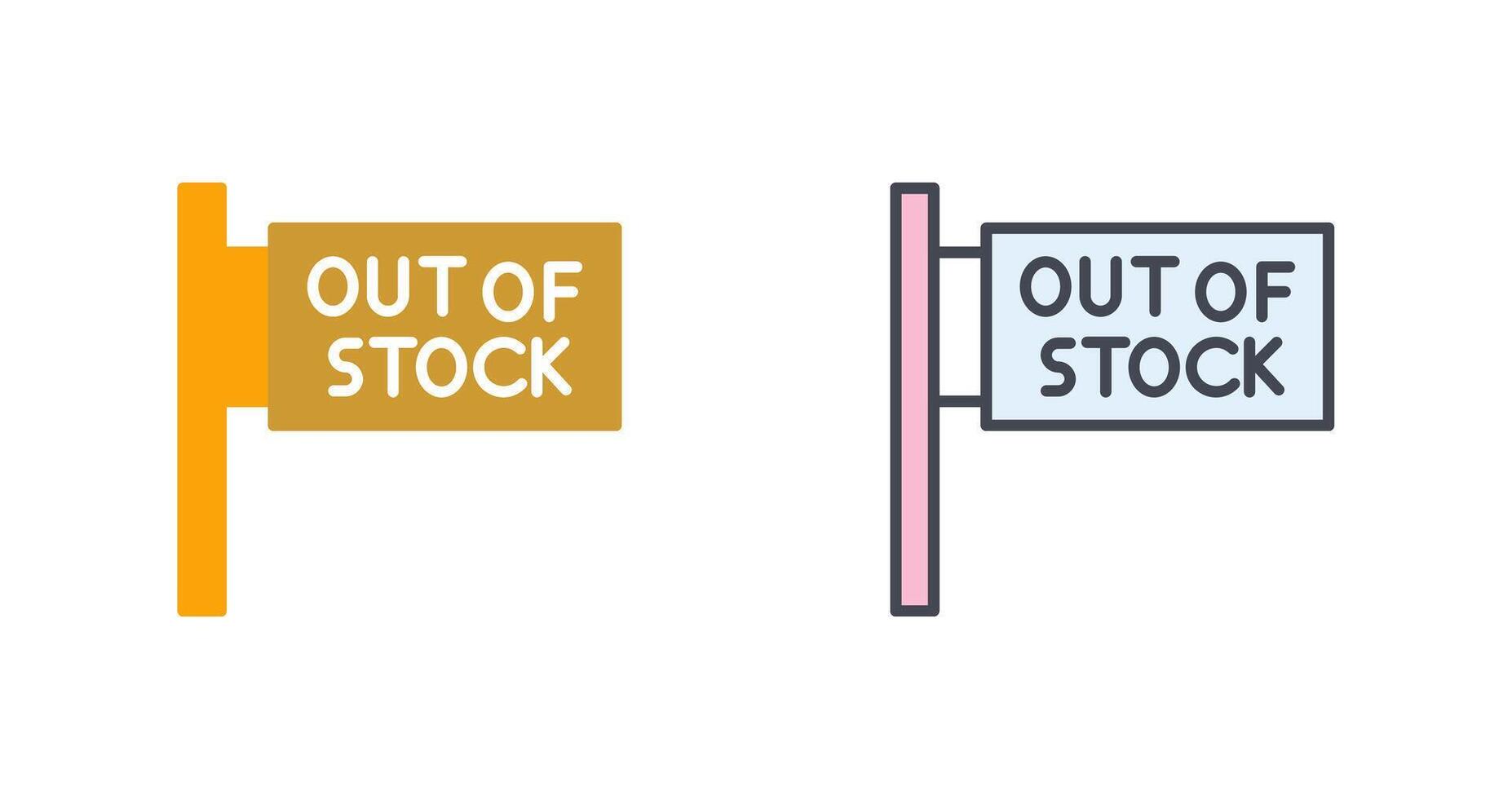 Out of Stock Icon Design vector