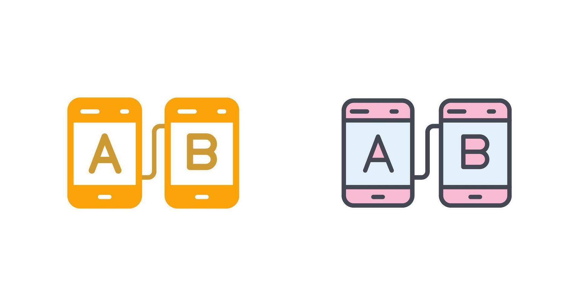 AB Testing Icon Design vector