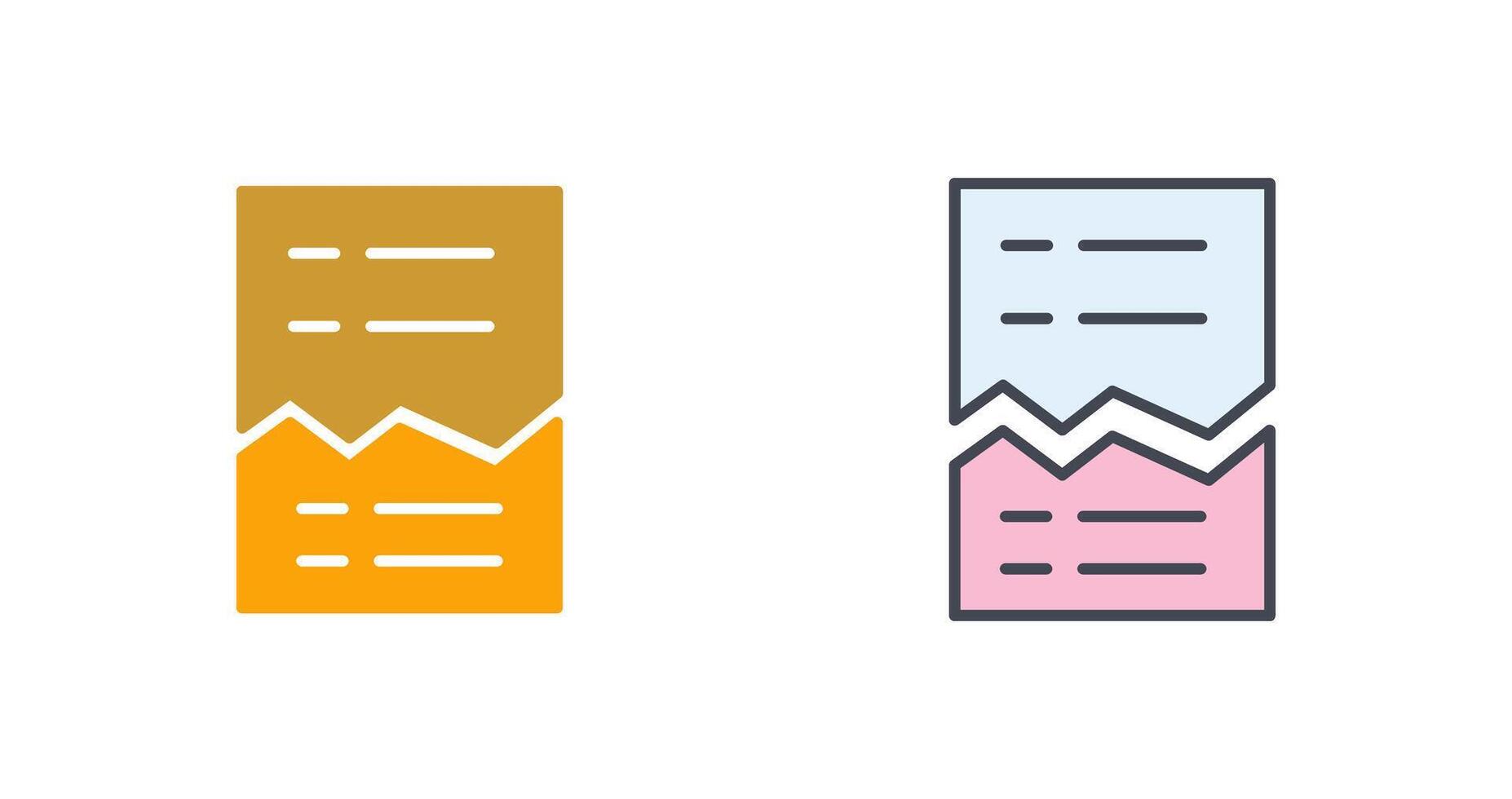 Corrupted List Icon Design vector