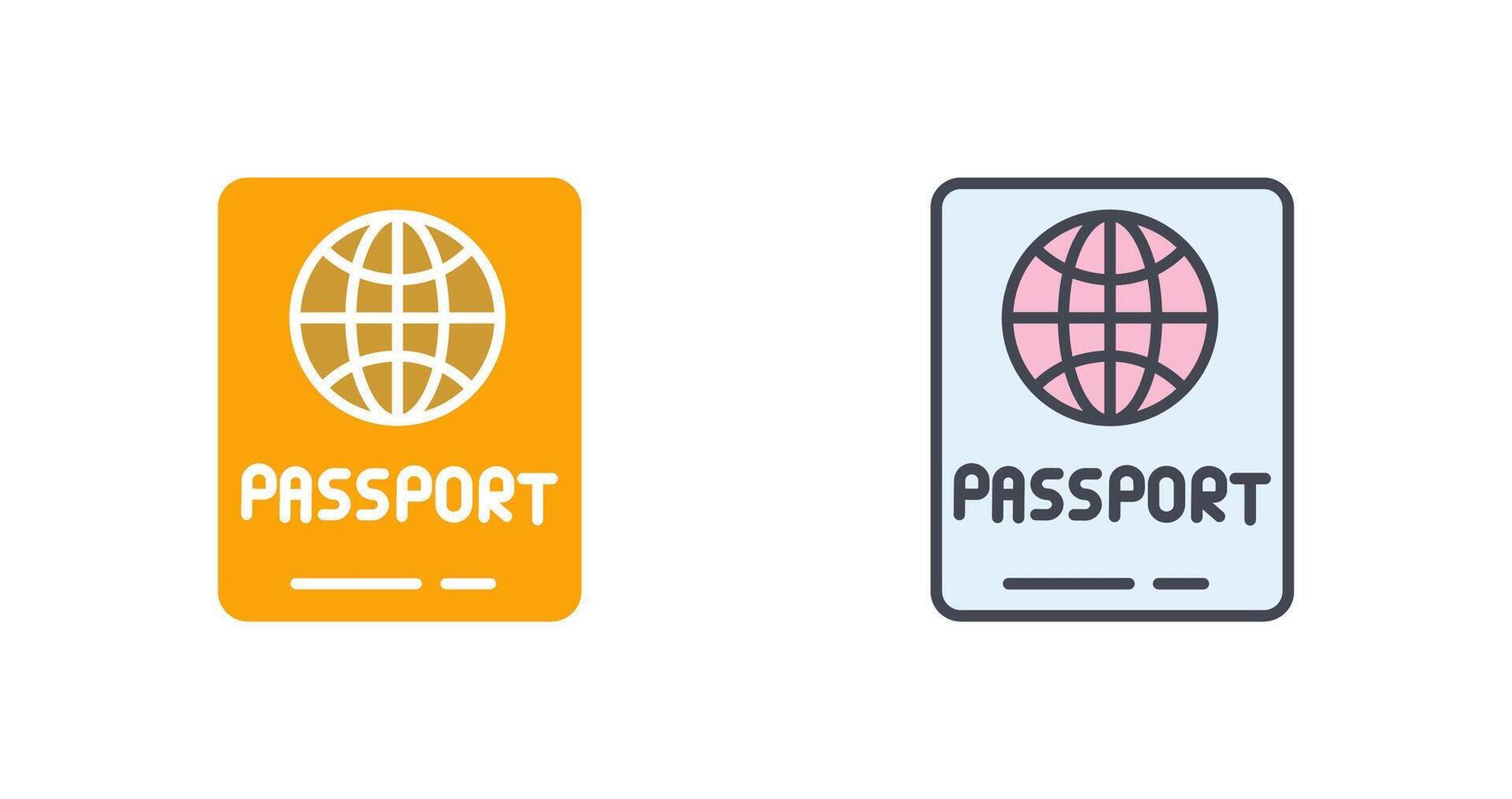 Passport Icon Design vector