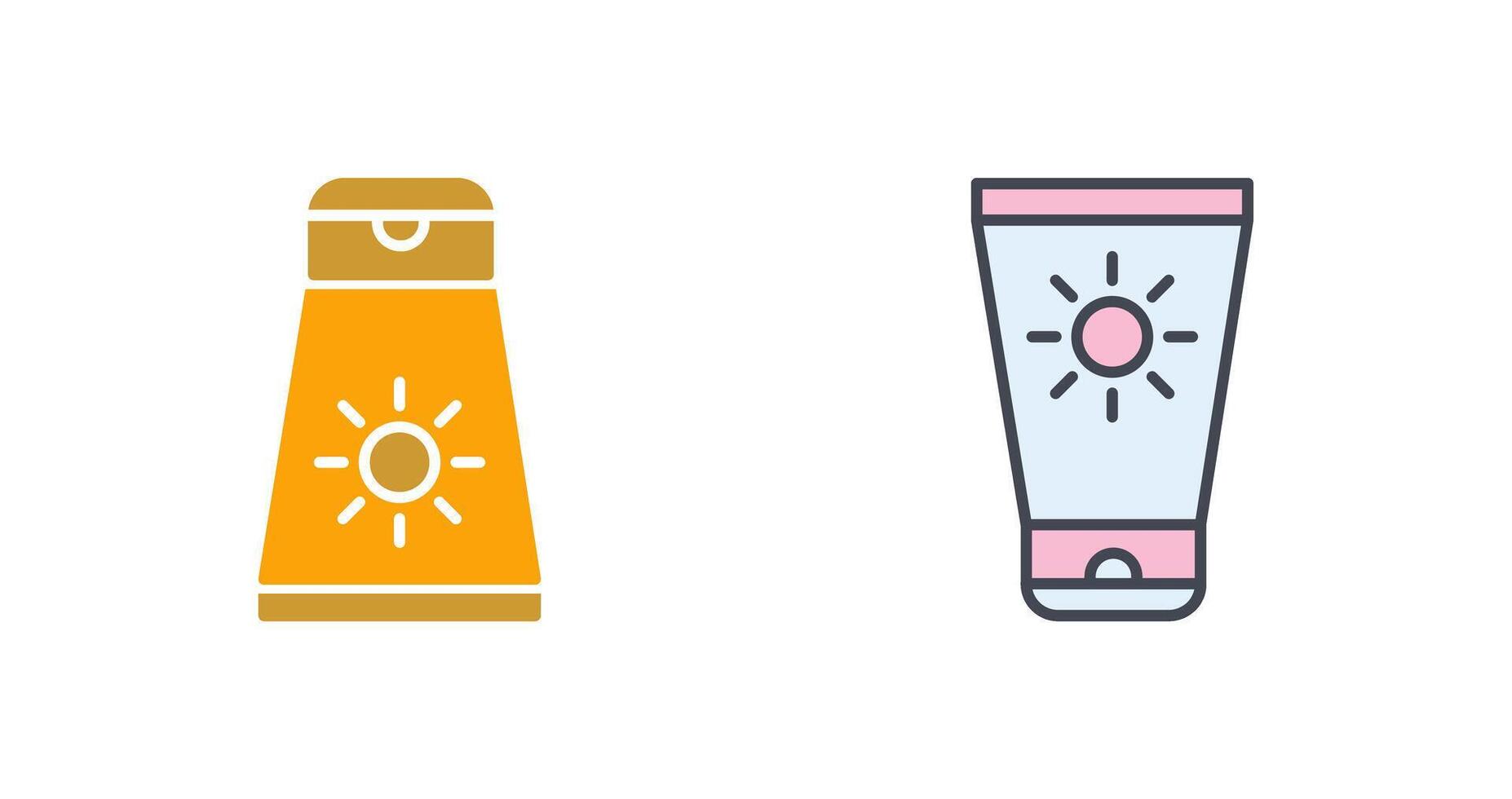 Sun Cream Icon Design vector