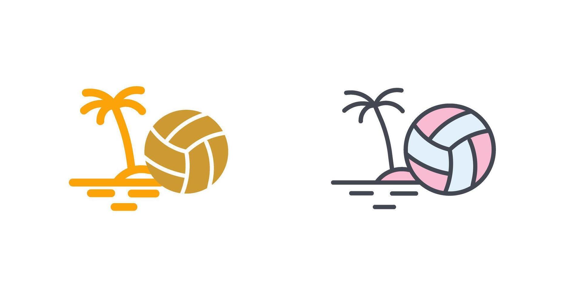 Beach Volleyball Icon Design vector